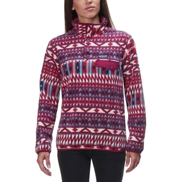 Patagonia Women's Synchilla Snap-T Fleece Pullover Kuta Klash Dark Curre… - Picture 6 of 6